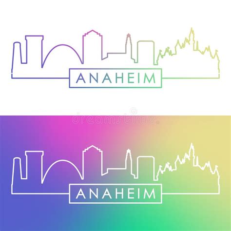 Anaheim Usa Skyline and Landmarks Silhouette Stock Vector ...