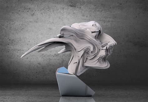 Portrait of AI | Portrait, Zbrush, Sculpture