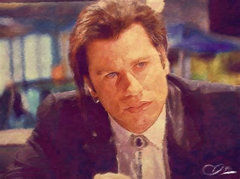 Vincent Vega/ John Travolta/ Pulp Fiction Adam Darr John Travolta Pulp Fiction, Light, Painting ...