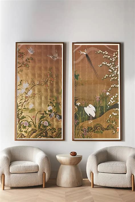 Golden Chinoiserie Wall Art | AnthroLiving