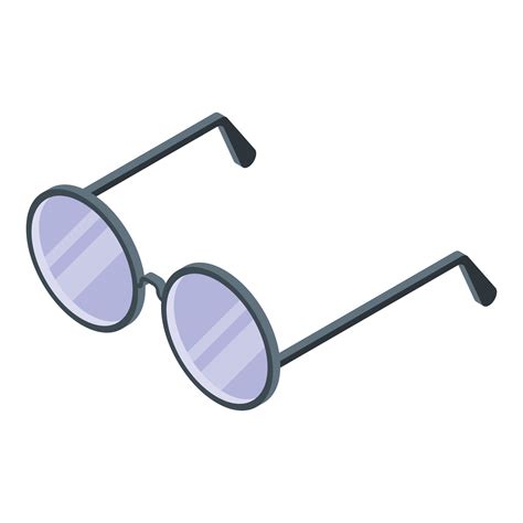 Round eyeglasses icon, isometric style 15844585 Vector Art at Vecteezy