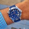 RUBBER STRAP FOR OMEGA® SEAMASTER DIVER 300M CO-AXIAL 42MM BLUE CERAMIC Zealande