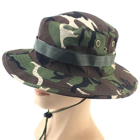 Aliexpress.com : Buy 2017 New Men Camouflage Printing Bucket Hat Wide Brim Military Hats Chin ...