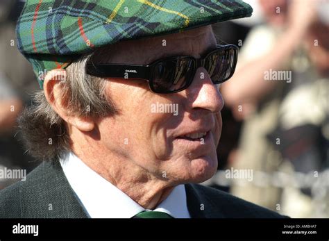 Sir Jackie Stewart interviewed at Goodwood Stock Photo - Alamy