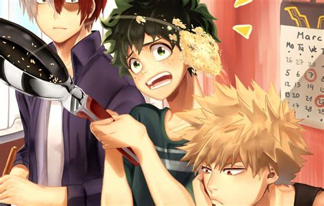 Bakugo Deku And Todoroki Wallpaper Cute - The best gifs for bakugo and todoroki.