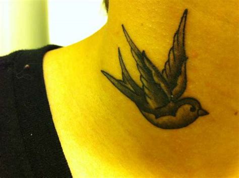 sparrow neck tattoo