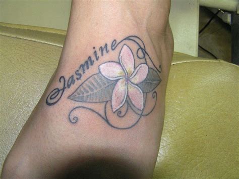 Jasmine Flower Tattoo With Name | Tattoo Designs for Men