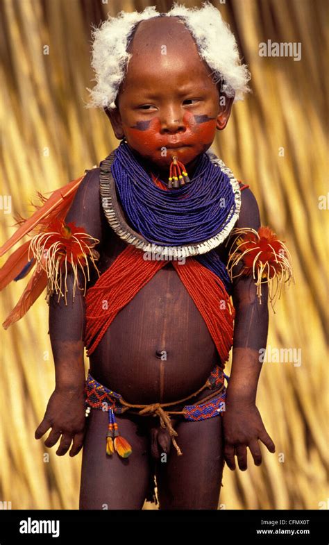 Xikrin Indigenous People, Amazon rain forest, Brazil. Child portrait Stock Photo, Royalty Free ...