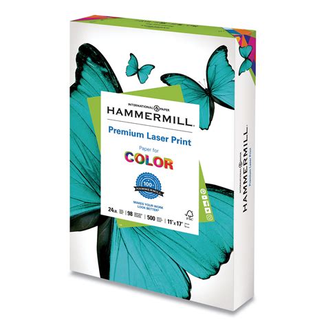 Hammermill Premium Laser Print Paper, 98 Bright, 24lb, 11 x 17, White ...