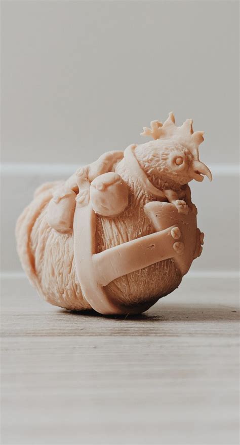 Sculpted Warrior Chicken From Polymer Clay | Polymer clay sculptures, Food, Stuffed mushrooms