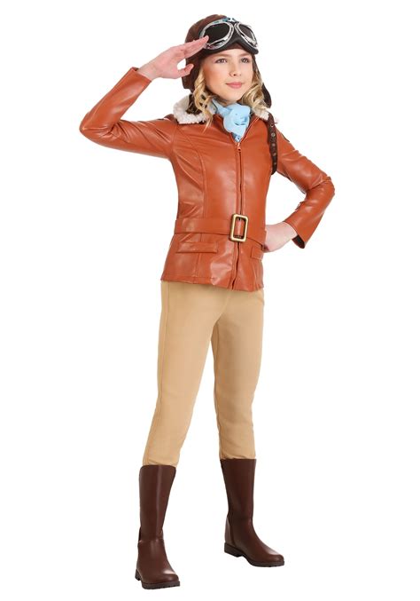 Deluxe Girl's Amelia Earhart Costume | Historical Figures Costumes