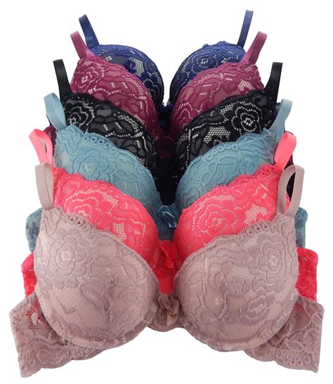 Emily Johnson - Emily Johnson Women Bras 6 Pack of Double Pushup Lace ...