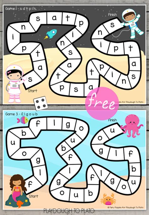 Beginning Sounds Board Games | Jolly phonics activities, Jolly phonics ...