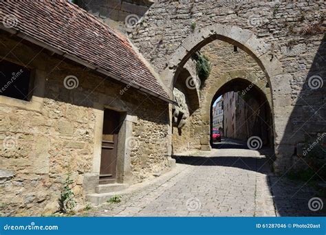 Street View in Rothenburg, Germany Editorial Photo - Image of region ...