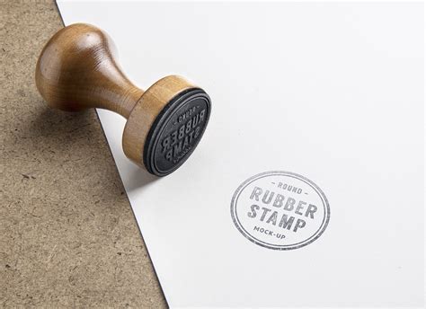 Rubber Stamp PSD MockUp | GraphicBurger