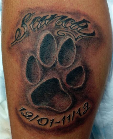 Dog Paw Tattoo Drawing