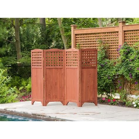 Leisure Season 64 in Wood Folding Patio and Garden Fence Privacy Screen PS9662 - The Home Depot