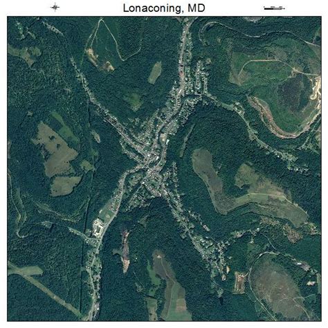 Aerial Photography Map of Lonaconing, MD Maryland