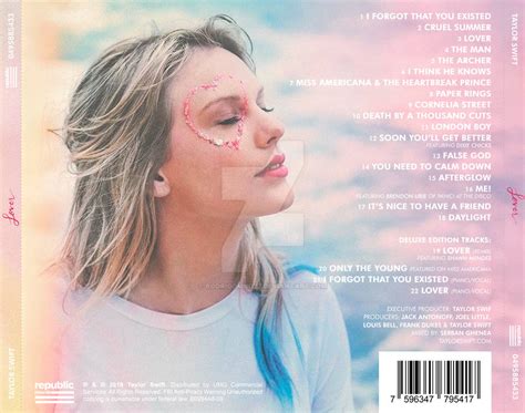 Taylor Swift - Lover (Deluxe) | Back Cover #2 by rodrigomndzz on DeviantArt