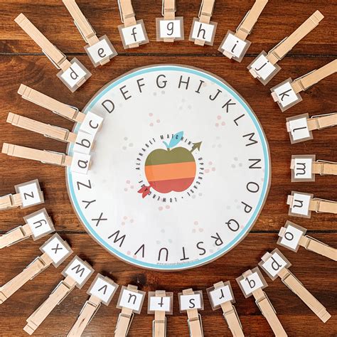 Alphabet Matching Printable Wheel – Arrows And Applesauce