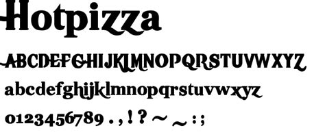 Hotpizza Free Font Download - Font Supply
