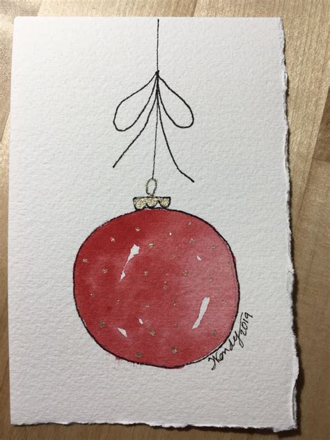 Holiday ornament watercolor | Xmas cards, Watercolor class, Watercolor