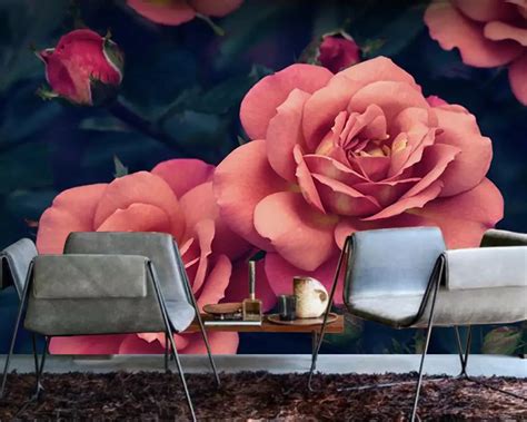 Beibehang Custom Mural Wallpaper For Bedroom Walls 3d Hand Painted Rose ...