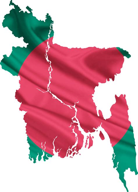 Bangladesh Flag Map