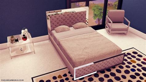 PixelDreamworld Sims Baby, Sims 4 Toddler, Quilted Bed Frame, Sims 4 ...