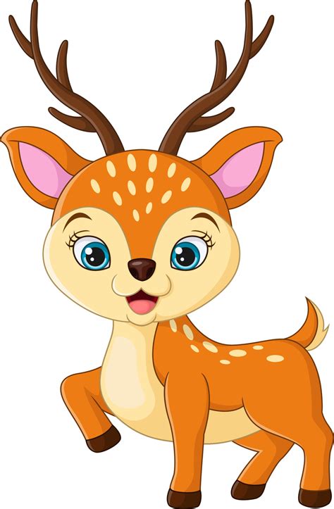 Cute little deer cartoon on white background 5112659 Vector Art at Vecteezy