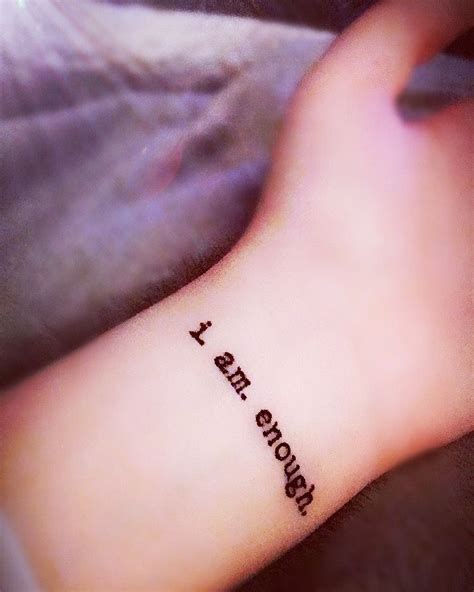 i. am. enough. tattoo in typewriter font, on wrist. | Enough tattoo, Typewriter font tattoo, Tattoos