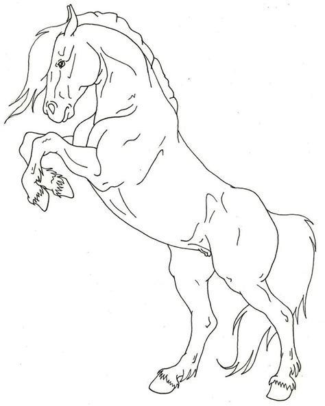 Lineart - Rearing Horse by RantoraLuv on deviantART in 2023 | Horse drawings, Horse coloring ...