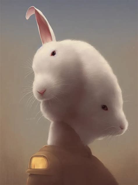 a portrait of a white rabbit in a painting from | Stable Diffusion | OpenArt