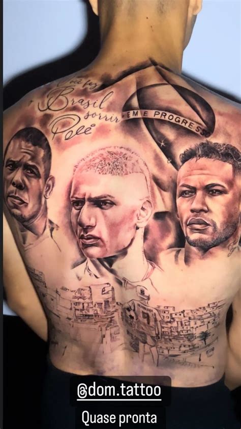 Richarlison mostra tatuagem gigante de Ronaldo e Neymar “quase pronta ...