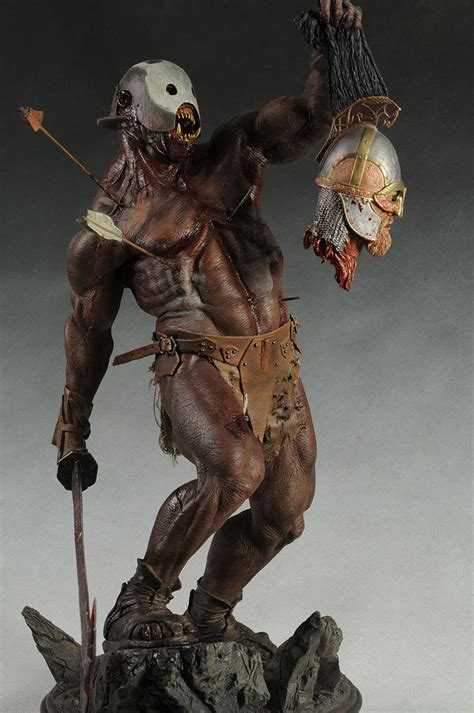 Berserker Uruk-Hai Lord of the Rings premium format statue from Sideshow Collectibles Tolkien ...