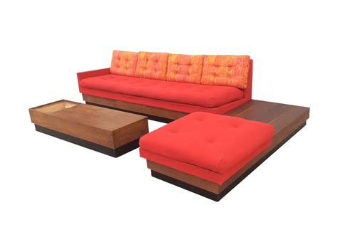 Adrian Pearsall L Shape Platform Sofa & Table Set | Sofa, Sofa decor, L shaped sofa