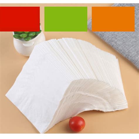 100PCS Solid Beverage Napkins Serviettes Paper Napkin for Wedding Banquet Dinner