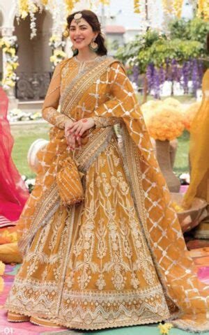 Pakistani Simple Mehndi Dresses