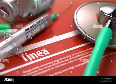 Tinea - Printed Diagnosis on Orange Background Stock Photo - Alamy