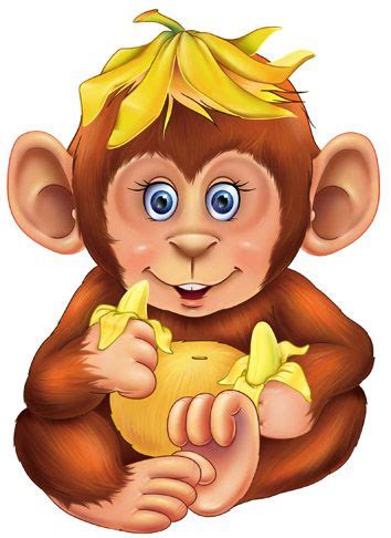 monkey with banana gif - Clip Art Library
