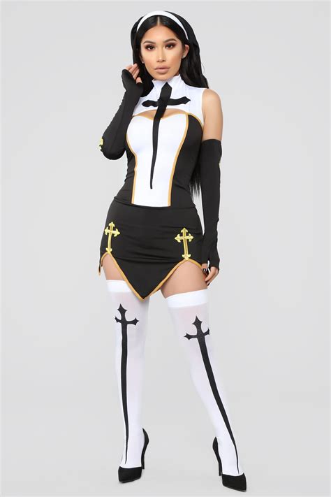 Bad Habits Nun Costume - Black/Combo