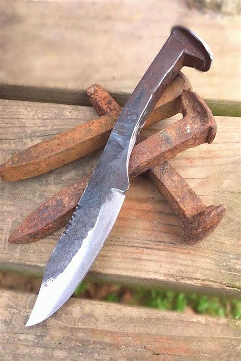 Unique Railroad Spike Related Items Etsy Knife A Group Of Remnants ...
