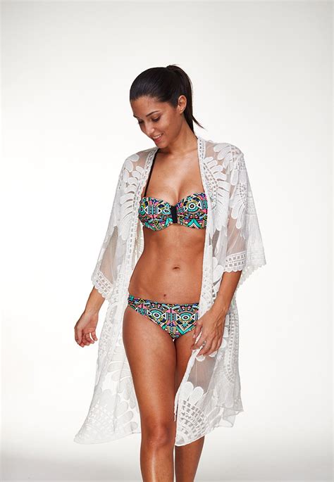 Floral Lace Beach Cover Up - Bikin International