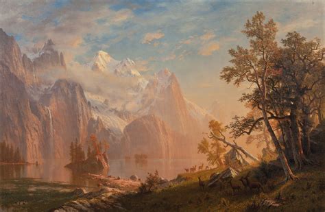 Albert Bierstadt, Western Landscape, Mount Whitney, 1869. Oil on canvas ...