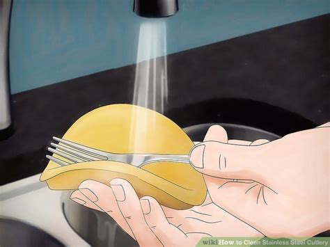 3 Ways to Clean Stainless Steel Cutlery - wikiHow