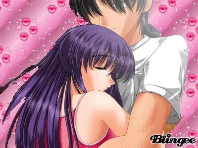 Anime Couple - Hug Picture #91868166 | Blingee.com