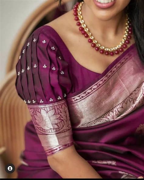 20+ Fashionable Blouse Sleeve Designs Ideas For Saree | Biye, Elbise, Kusu