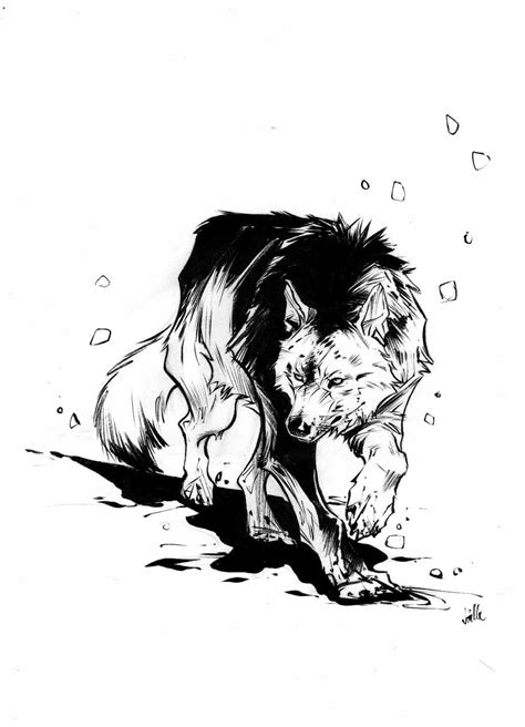 Dire Wolf Sketch at PaintingValley.com | Explore collection of Dire Wolf Sketch