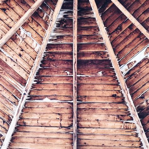Premium Photo | Low angle view of wooden roof