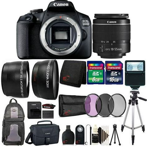 Canon EOS 2000D / Rebel T7 24.1MP Digital SLR Camera + 18-55mm Lens ...